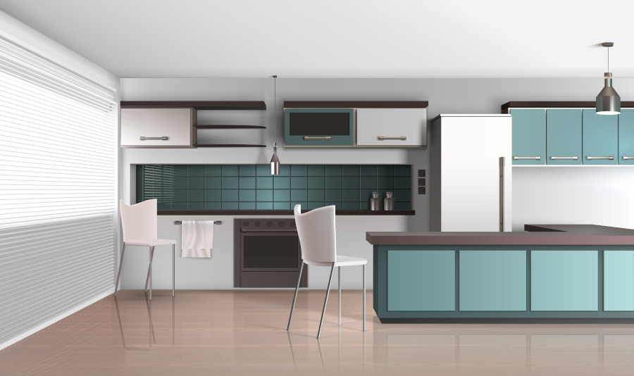 Daylight Kitchen Interior Composition Daylight Kitchen Interior Composition